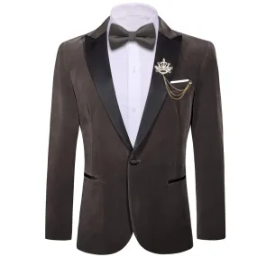 Ties2you Peak Collar Suit Ash Grey Solid Silk Men's Suit for Business