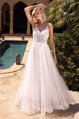 TULLE LAYERED BRIDAL GOWN