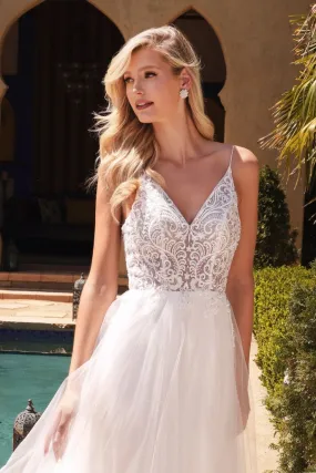 TULLE LAYERED BRIDAL GOWN