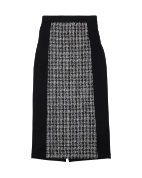 Tweed Front Panel Pencil Skirt