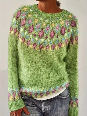 Vajen | Pullover mit Geometrischem Muster