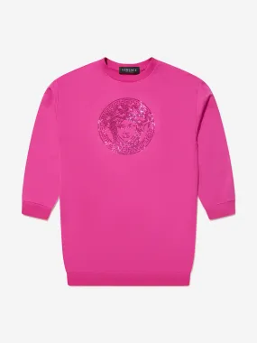 Versace Girls Studded Medusa Sweater Dress
