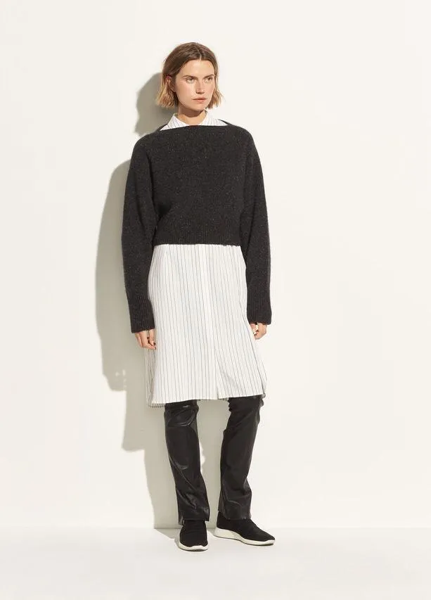 Vince - Stitch Front Leather Legging Black