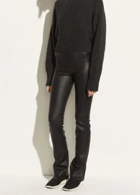 Vince - Stitch Front Leather Legging Black