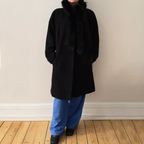 Vintage Wool Cashmere Scarf Coat, size M-L