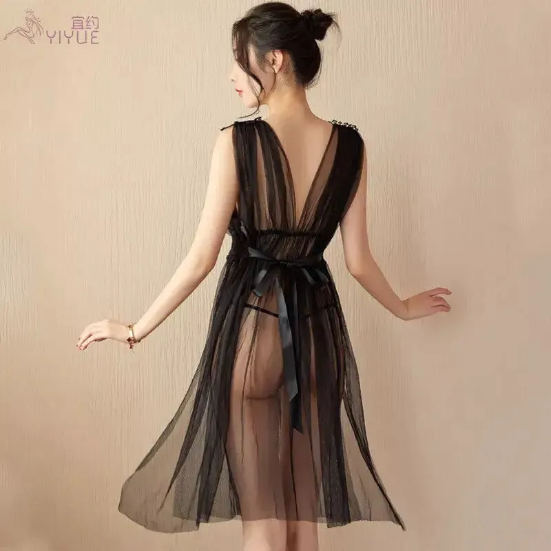 Women Sexy Lingerie Set Naughty Dress See Through Babydoll Nightwear Nightdress