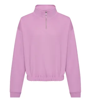 Womens cropped -zip sweat | Lavender