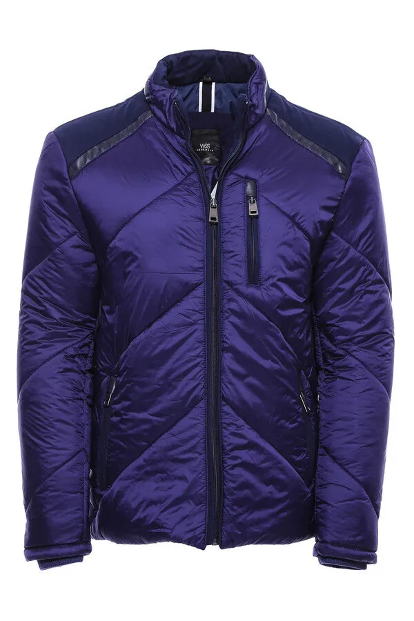 WSS Blue Quilted Down Coat  - Singen