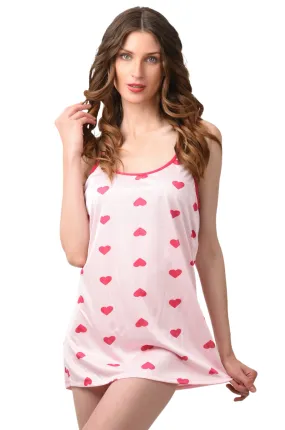 Xs and Os Women's Slip Short Satin Babydoll Lingerie