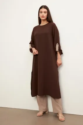 ZRF Women Afra Tunic Pants Set - Brown - Arden-Arcade