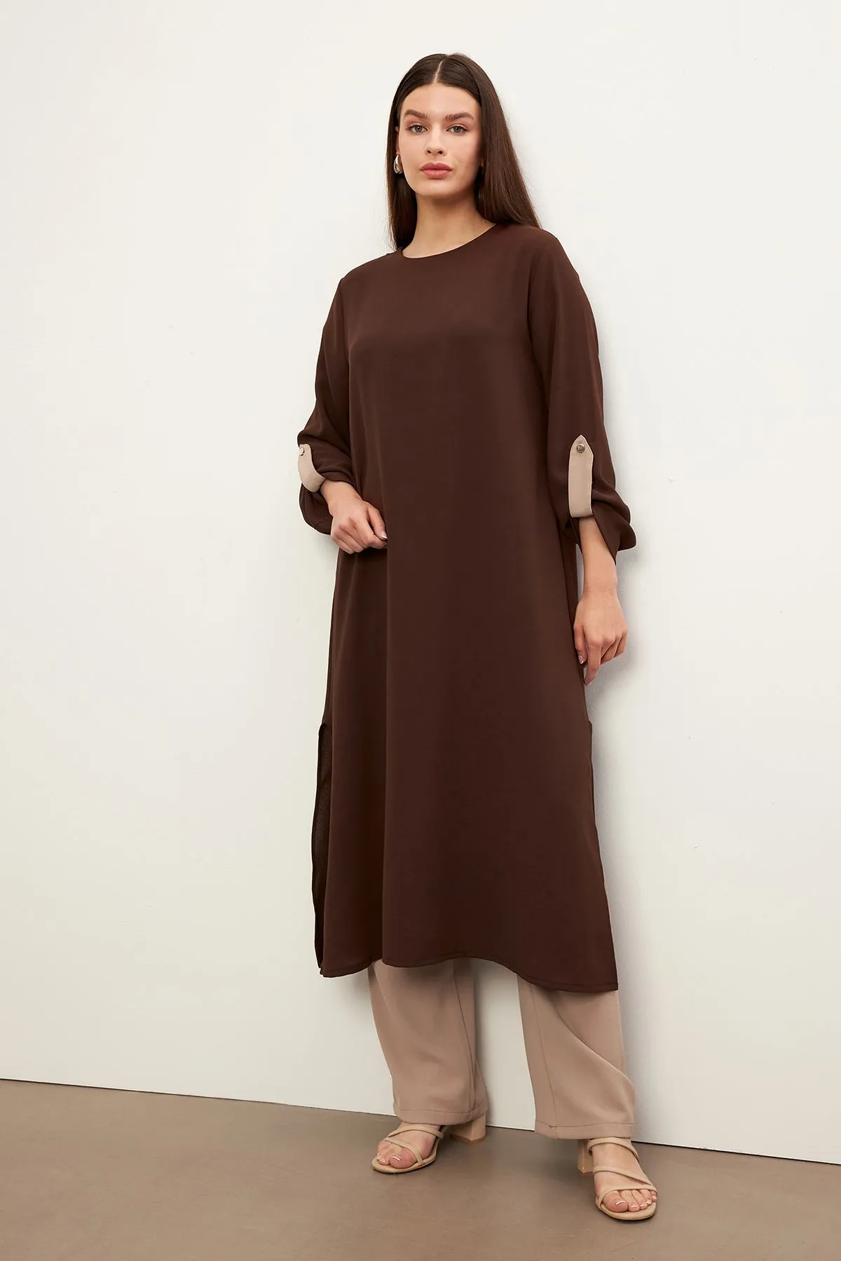 ZRF Women Afra Tunic Pants Set - Brown - Arden-Arcade