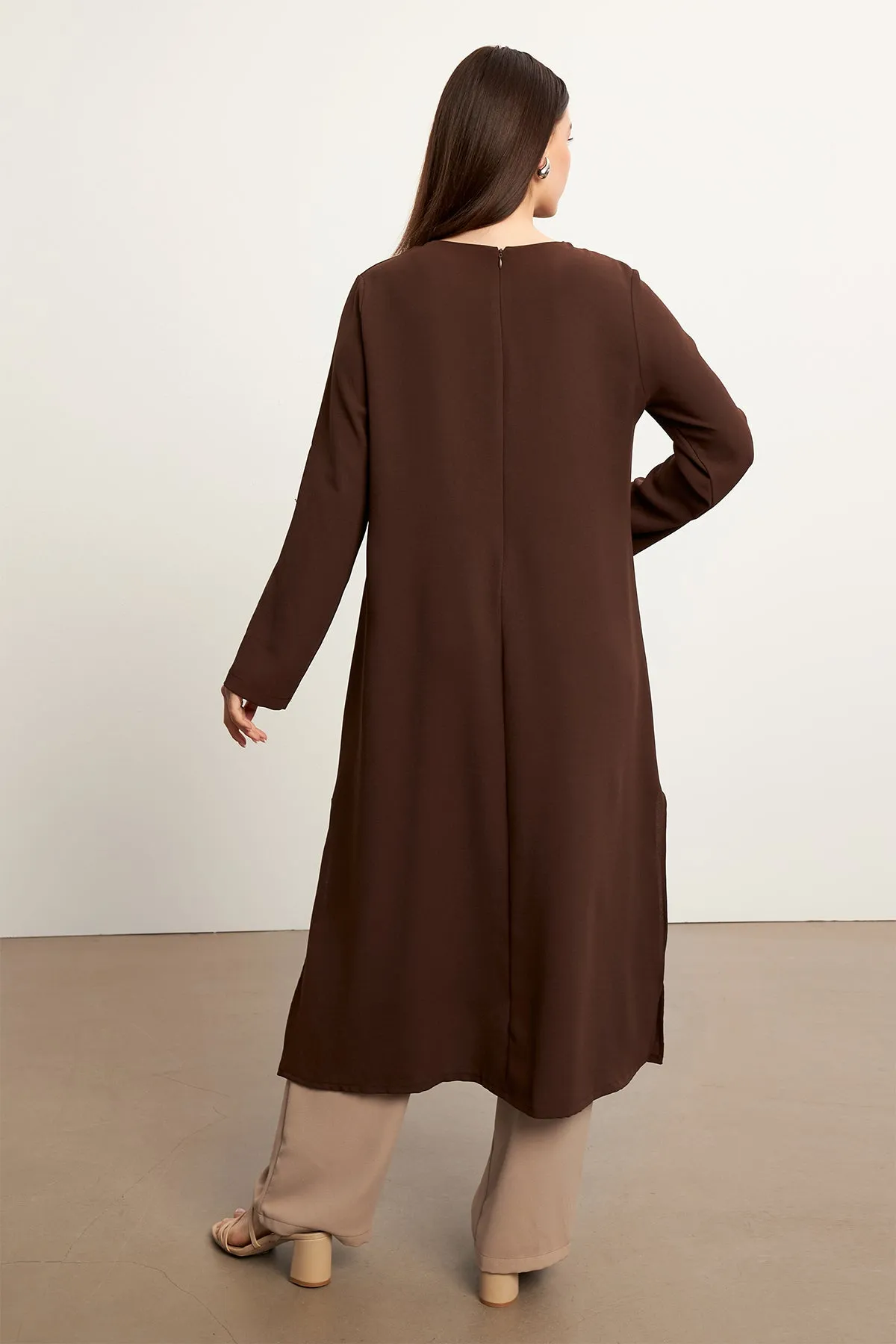 ZRF Women Afra Tunic Pants Set - Brown - Arden-Arcade