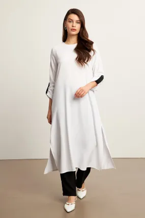 ZRF Women Afra Tunic Pants Set - White - Oss