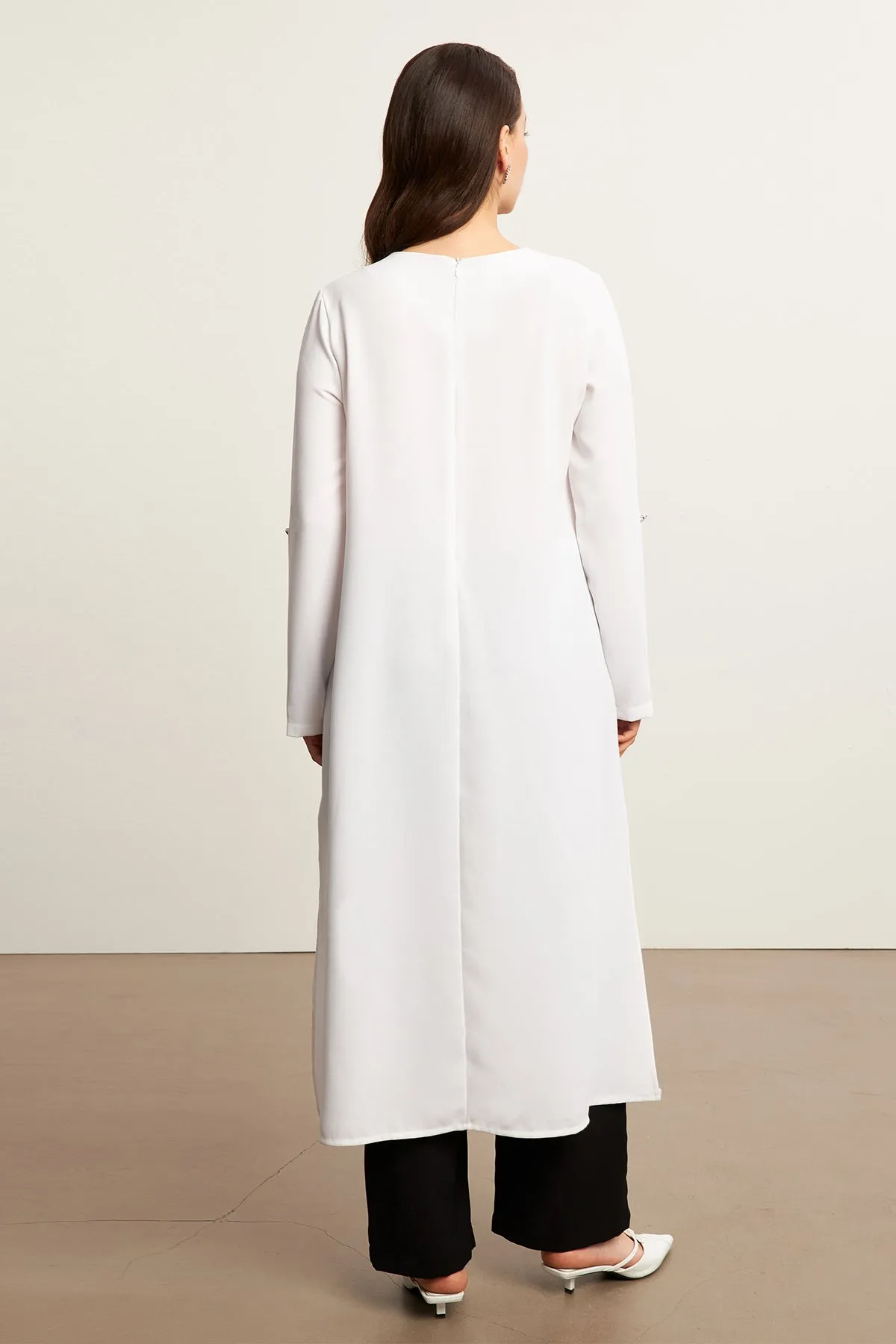 ZRF Women Afra Tunic Pants Set - White - Oss
