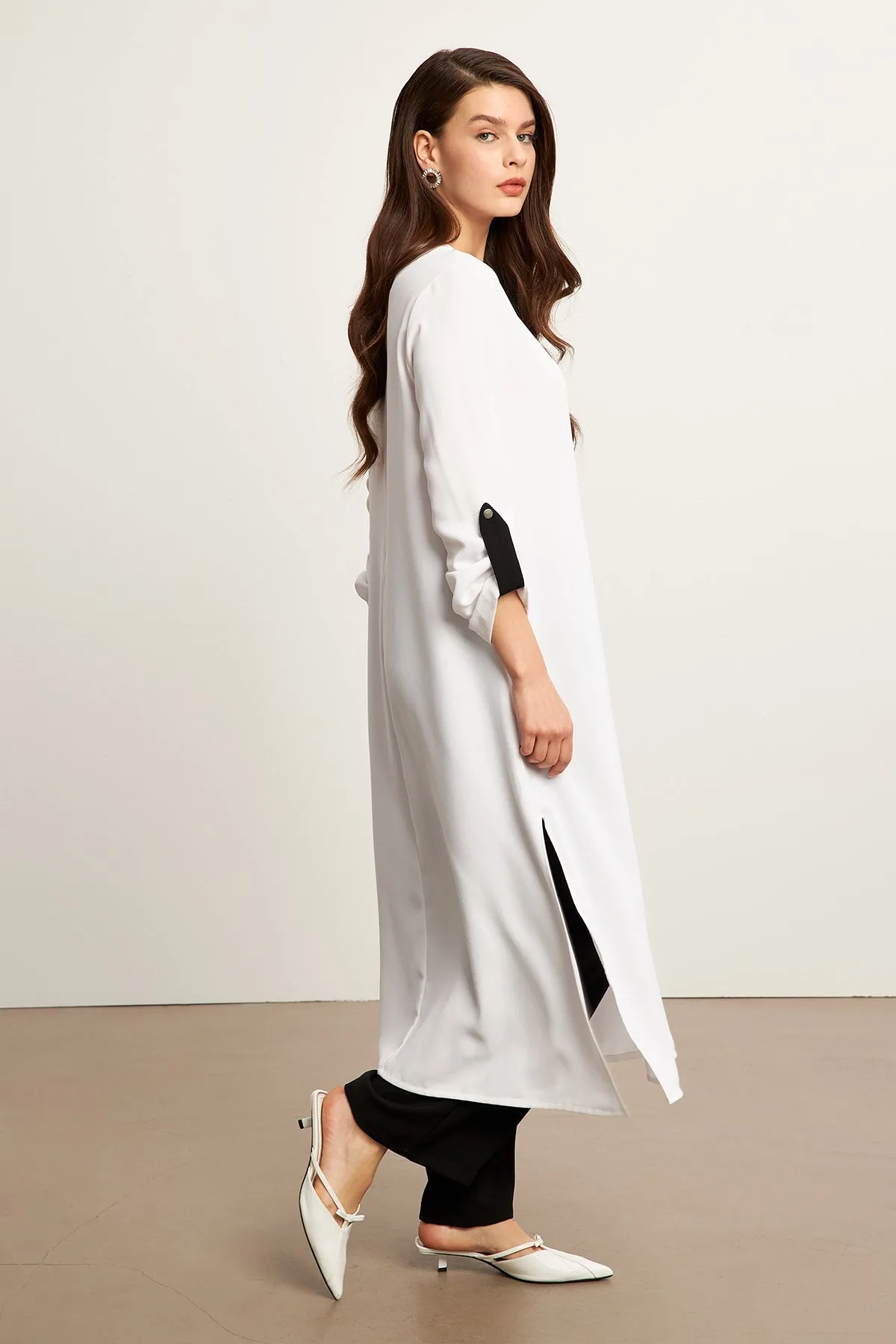 ZRF Women Afra Tunic Pants Set - White - Oss